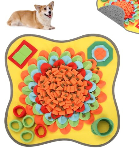 Cozary Alfombra Olfativa Perros 50x50 cm – Manta Olfativa Perro, Juegos Olfativos, Antideslizante, Lavable, para Tamaños Pequeños y Medianos