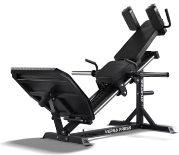 Atletica Versa Compact Leg Press, Hackenschmidt Presse à jambes | Construction compacte, entraînement des jambes en position assise, machine 3 en 1