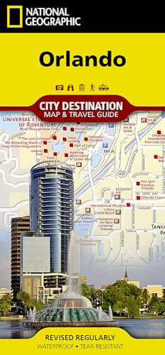 Orlando Destination City Map by National Geographic – Waterproof Foldable Travel Map Featuring Disney, Universal, I-Drive, Downtown & Greater Orlando ... (National Geographic Destination City Map)