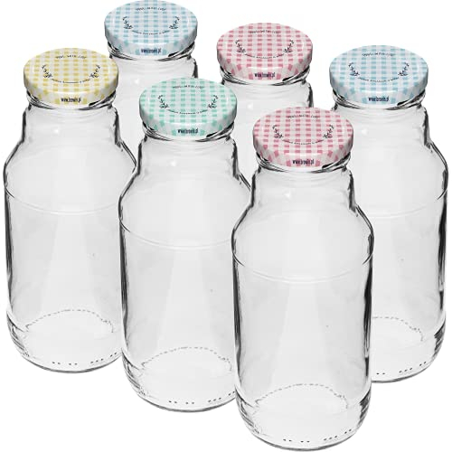 Browin 631330 TO Lot de 6 bouteilles en verre vides avec bouchon à vis Ø 43 - 330 ml - Avec bouchon à vis TO43 0,33 l
