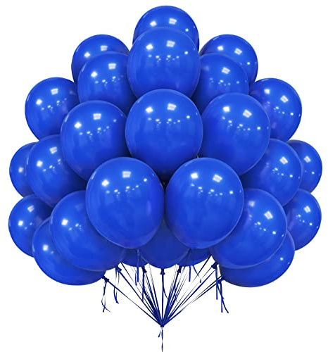 Palloncini Blu, 50 Pezzi Palloncini Blu Scuro Profondo Opaco In Lattice Da 12 Pollici Per Ragazzi Festa Di Compleanno Da Uomo Anniversario Di Matrimonio Decorazione Baby Shower