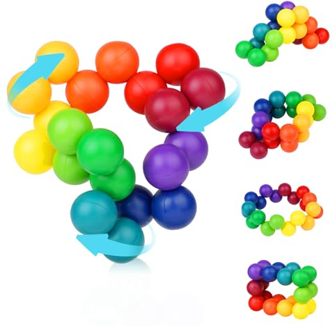 Ainiv 3D Puzzleball Sensorisches Spielzeug - Variety Stressabbauball, Massagebälle Handtrainer, Zum Abbau von Stress, Angstzuständen, Autismus - Lustiges Pädagogisches Spielzeug (Klein)
