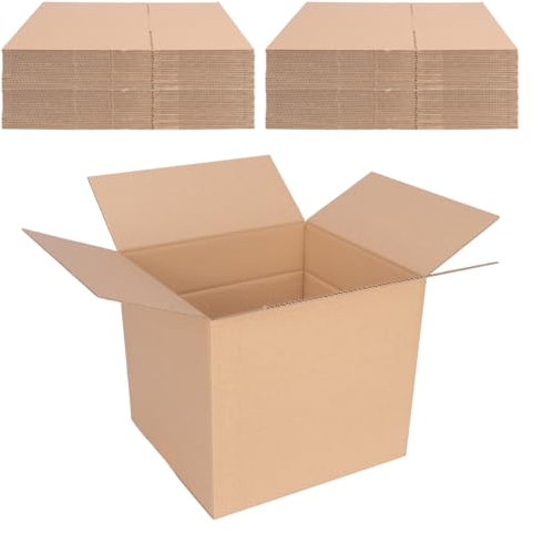 verpacking Faltkartons 325 x 295 x 280 mm Braun (Außenmaß 330 x 300 x 290 mm) variable Höhe bei 90 mm KK 56 1-wellig Ordner-Karton für 4-5 Ordner (100 Stück)