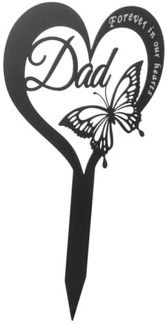 Gogogmee Palo Commemorativo in Ferro a Forma di Cuore per La Decorazione di Cimiteri E