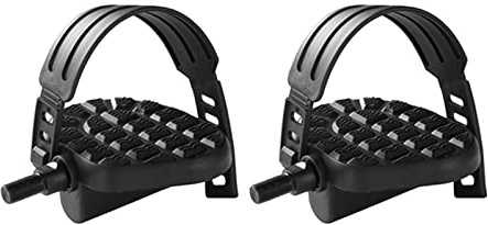 Pedales de bicicleta estática con correas ajustables de 1/2 pulgadas 9/16 pulgadas largo A