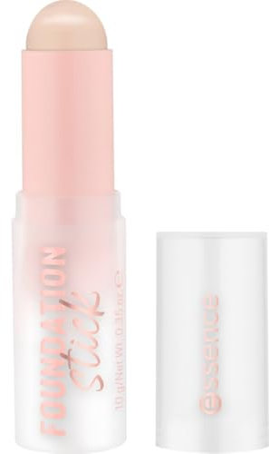 essence FOUNDATION stick, Nr. 100, Nude, pflegend, abdeckend, weichzeichnend, natürlich, vegan, ölfrei, ohne Konservierungsstoffe, ohne Parabene, 1er Pack (10g)