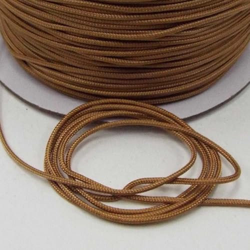 2mm Cord Blind Light Pull Braided Tent 18 Colours Buy 5m 10m 20 40m 201D, 259 Golden Brown Tan, 10 Metres