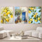 champracer 3er Poster Set Sommer Zitrone Wandbilder Wohnzimmer Modern Wandbilder Wanddeko Aesthetic Deko Leinwand Bilder Wanddeko Bilder Set für Wohnzimmer Schlafzimmer, Ohne Rahmen (30 * 40cm)