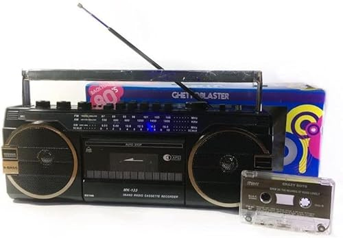 LETTORE STEREO CASSETTE MUSICASSETTE RADIO REGISTRATORE USB + SD VINTAGE LETTORE PORTATILE ANNI 80 AUDIOCASSETTA