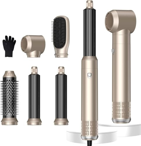 Air Hair Styler 5 in 1, Magic Styler, 1000W Hair Dryer Brush for Hair Styling, Hot Air Brush for Volumizing, Hair Wrap Dryer Set with Detachable Heads Comb