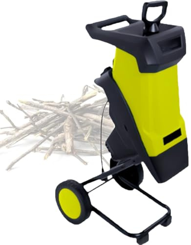 XygZythror Trituradora De Madera EléCtrica para JardíN, Trituradora De Hojas EléCtrica De 2400 W, para Astillado Y Mantillo De Madera De Ramas De 0 A 40 Mm Yellow