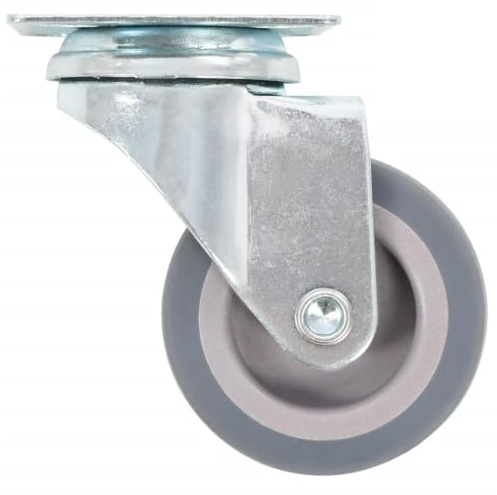 Augerlite 72 stycken Svängbara hjul 50 mm TPR-gummi med zinkbeläggning för verkstad, lager, transportvagn och industri, ljudlös, golvvänlig, 35 kg lastkapacitet per rulle