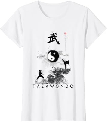 Uniformes de Taekwondo/Tenues de Taekwondo/équipement de Taekwondo T-Shirt Graphique avec Valeur, Femme, Blanc, XS