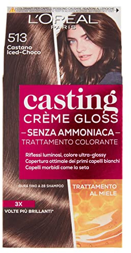 L'Oréal Paris Casting Creme Gloss halbpermanente Haarfarbe, 513 Castanie Iced-Choco