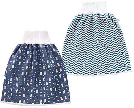 Happy Cherry Baby Windelrock Töpfchen Windelhose 2pcs Trainingsrock Windelshorts Lernhose Wiederverwendbare Baumwolle Hoch Taillierter Lernwindel