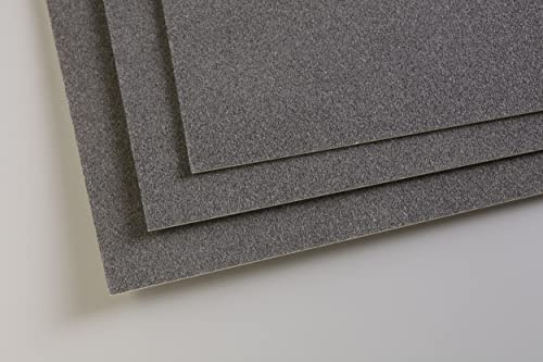 Clairefontaine 696009C Paquete Papel Pastelmat - 5 Hojas Cartulina Especial para Pasteles Secos - A3 29,7x42 cm 360g - Antracita
