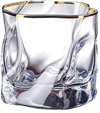 SLDHFE 2er Set Whisky Gläser, 280 ml, Bourbon Doppeltes Bleifrei Kristallgläser, Whiskey Glas Ideal für Bars, Wohnungen, Küchen und zum Verschenken (Transparent)