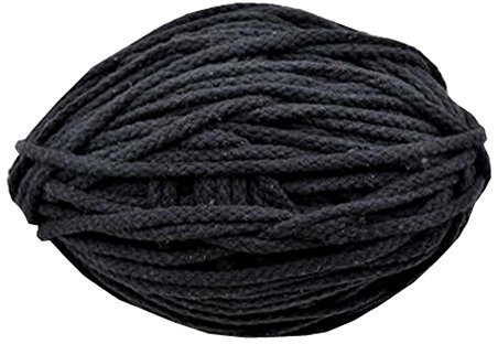 Corda for bondage, corda da giardino, corda di cotone intrecciata, 10 metri (32 piedi) for giocattoli for animali domestici, progetti di artigianato (nero)