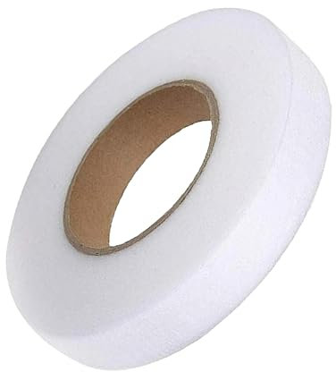 Lizzy 25m Hemming Web Roll with Free Soft Tape Measure | Wonder Web Iron-On Hem Tape No Sew Adhesive for Trousers, Curtains, Skirts, Clothes – Easy Fabric Fix Roll for Seamless Repairs (1 Pack)