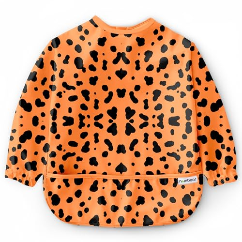 Nombear Baby Lätzchen mit Ärmeln für BLW (6 bis 24 Monate), 1 Packung - Wasserdichtes Ärmellätzchen Alternative zu Silikonlätzchen, Ganzkörper Lätzchen Baby, Babylatz Beikost Zubehör