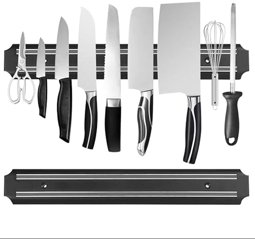 Magnetic Knife Holder for Wall - 15 Inch Magnetic Knife Holder for Steak & Kitchen Knives, Wall Mounted Magnetic Key Holder for Wall, Magnetic Strip for Knives & Keys, Magnet Knife Holder & Organizer