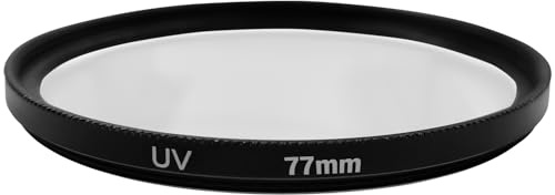 Filtro UV da 77 mm per obiettivi Canon/Nikon/Sony/Fujifilm/Sigma/Tamron e altre marche generiche (Filter-77)