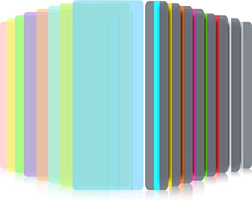 12PCS Dyslexia Overlays, Coloured Overlays for Dyslexia Reading Guided Strips Highlight Strips, ADHD& Dyslexia Reading Aids, Visual Stress Specialists for Children, Teacher, Reading Beginners