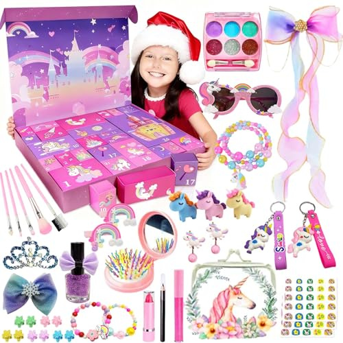 Betensh Calendario Adviento Niñas 2025, 24 Días de Cuenta Regresiva con Calendario Adviento Infantil, Sorpresas Originales y Juguetes, Regalo para Niñas, Hijas y Nietas en Navidad