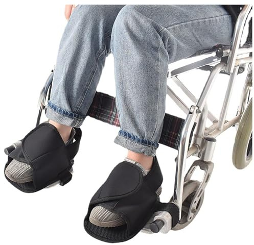 Zapatos Antideslizantes para Silla Ruedas Soporte Seguridad para Zapatos Correa de Protección Fija Cubierta para el Reposapiés para Personas Mayores, Postrados en Cama