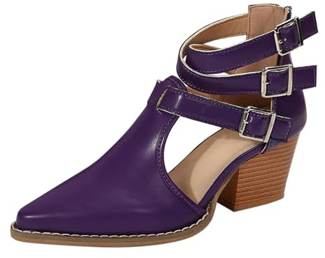 Klackskor dam eleganta, pumps dam med remmar spets tår damskor med klack breda fötter traditionella skor vintage höga klackar andas danskängor kilklack höga skor