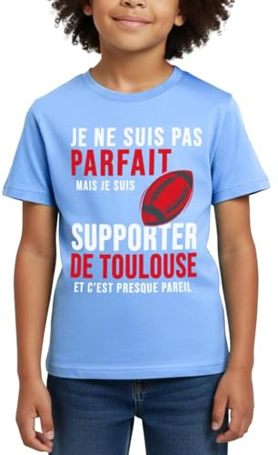 Spreadshirt Pas Parfait mais Supporter Toulouse Rugby T Shirt Enfant | Humour Toulousain Rugby