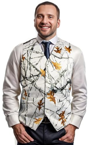 GSQWAHS Men's Camo Vest - 3XL White CAMO VEST