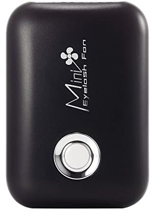 ThreeH Wimpern Ventilator Mini USB Wiederaufladbarer, elektrischer, messerloser Handventilator zur Kühlung mit 3 einstellbaren Geschwindigkeiten und T-Halterung,Schwarz