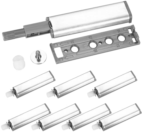 Apre a Pressione Porta, 8 Pezzi Apriporta Armadio, Ammortizzatore di Anta, Chiusura Magnetica per Mobili Cassetti, Scatto a Molla, Chiusura Magnetica Push Impulsi