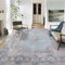 TALETA Teppich Wohnzimmer waschbar rutschfest, Kurzflor Teppich Schlafzimmer, Vintage Teppich orientalisch, Carpet Living Room, Groß: 140 x 200 cm, blau