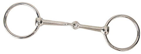 Asixxsix Pferdegebisse, Professionelles Ringtrensengebiss, Trensengebisse für das Pferdetraining, Einfachgelenk-Trense für Pferde, Outdoor-Pferdezubehör