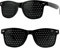 Knocery 2 Piezas Gafas Estenopeicas Antifatiga,Gafas Reticulares Antimiopía Anti-fatiga,Pinhole Glasses de Rejilla Antifatiga de Corrección de la Visión Perforadas(Negro)