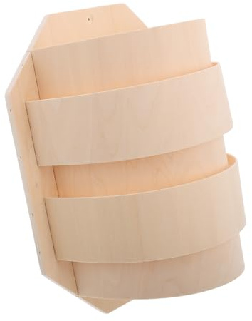 Pantalla de Lámpara de Sauna de Madera Natural, 11.8x9x5.7 Pulgadas