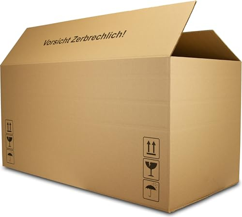 Paket AG DHL Karton 120 x 60 x 60 cm Faltkarton Versandkarton 1200 x 600 x 600 mm Kartonage Verpackung mit Höhenriller, doppelwellig (1 Stück)