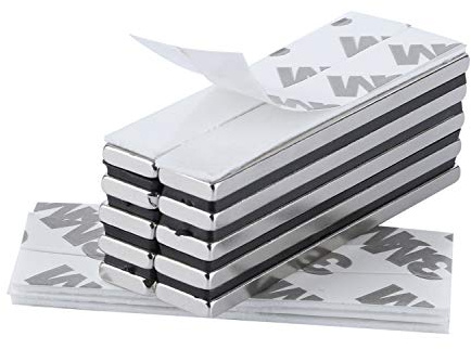 Yizhet 10 Pezzi Magneti al Neodimio Extra Forti 60x10x3 mm Potente Magnete Rettangolare Adesivi per Lavagna Magnetica Armadio da Cucina