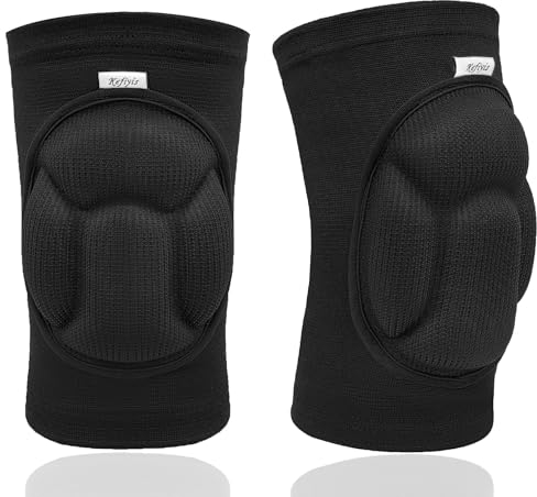 Kefiyis Knieschoner, Volleyball Knieschoner für Damen Herren, Dicker Schwamm Knieschützer für Tanzen Handball MTB Sport 1 Paar