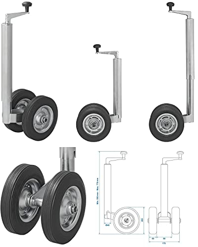 ProPlus Zwillingsstützrad Anhänger Vollgummireifen Doppel Stützrad 550x770mm Deichselrad
