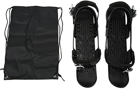Mini Short Ski Skates for Snow, 43.5X14.5 X8.5cm/17.1X5.7X3.3in Mini Skating Ski Shoes, Adjustable Binding Ski Skates for Cross Country Skiing, Skating, Forest Trails