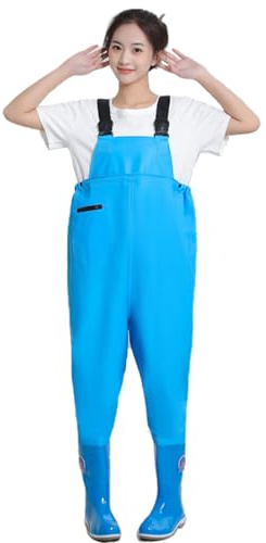 Fishing Waders With Pockets Women,Hunting Chest Waders With Boots,Wading Pants Crosswater,Waterproof,Breathable,for Fly Coarse Sea Fishing,Gardening,Outdoor Hunting,Farming,Kayaking