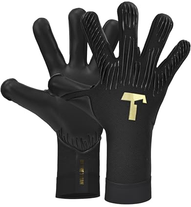 T1TAN Rebel 2.0 Black-out - Guantes de Portero - Guantes de fútbol para porteros - sin protección para los Dedos - Talla 6