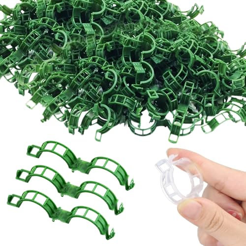 Pflanzenclips für Kletterpflanzen, 2024 Neu Pflanzen Clip 100/200/300 pcs, Pflanzen Klammern für Garten Pflanzen Gemüsefrucht Kletterpflanzen, Pflanzenclips für Unterstützung Sicherung (100, A)