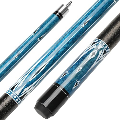 ASMPCUE Queue de Billard, 58 Pouces 19 Oz Modèle de Mode Pool Cue Stick Bâtons de Billard en Bois Dur de Pointes de 13 mm pour Joueur Professionnel