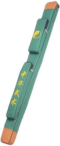 BTYQKZVPM Borsa per Scherma, Borsa for Spada Tai Chi in Tessuto Oxford con 2 Tasche Multicolore, Strato Singolo/Doppio, 108x10x12 cm(Green,Single Layer)