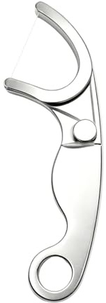 Scegli il filo interdentale in acciaio inossidabile, design ecologico e ricaricabile, 6x2x0,3 cm, filos interdentales riutilizzabile in metallo, supporto per filo interdentale in acciaio inossidabile,