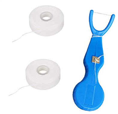 Healifty Zahnseide Stick mit 2 Essential Zahnseide Zahnpflegesets(Blau)